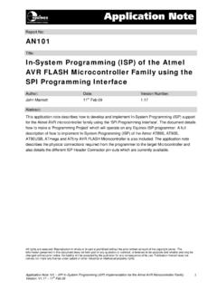 Report No: AN101 In-System Programming (ISP) of the Atmel ...