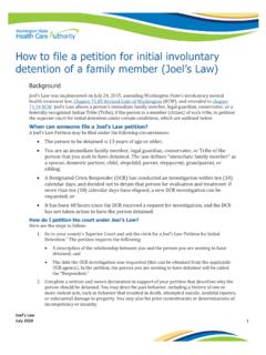 How to file a petition for initial involuntary detention ...