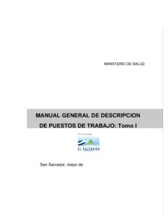 MANUAL GENERAL DE DESCRIPCION DE PUESTOS DE …