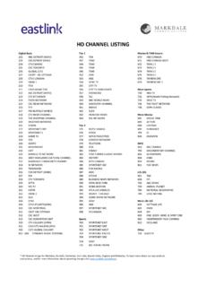 Eastlink HD Channel Listing