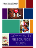 COMMUNITY RESOURCE GUIDE - Families Forward