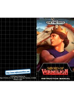 Sega Genesis - Sword of Vermilion - Mike's RPG Center