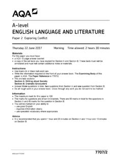 A-level English Language and Literature Question …