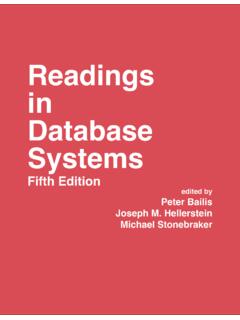 Readings inDatabase Systems - Red Book