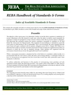 REBA Handbook of Standards &amp; Forms