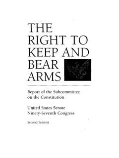 THE RIGHT TO KEEP AND BEAR ARMS - Constitution