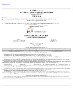 MP MATERIALS CORP.