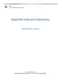 REGISTRO P&#218;BLICO CONCURSAL - Registradores …