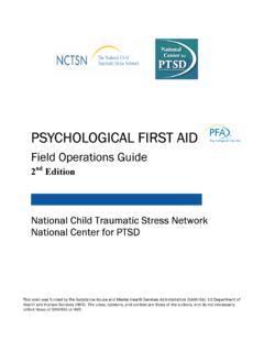 PSYCHOLOGICAL FIRST AID