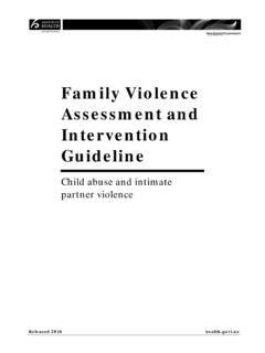 Family Violence Assessment and Intervention Guideline