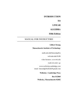 MANUAL FOR INSTRUCTORS