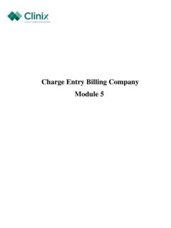 Charge Entry Billing Company Module 5 - …