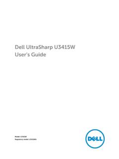 Dell UltraSharp U3415W Monitor User’s Guide