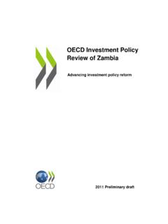 OECD Investment Policy Review of Zambia