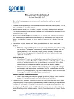 The American Health Care Act - Home | NAMI: National ...