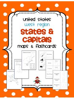 United States West Region States &amp; Capitals