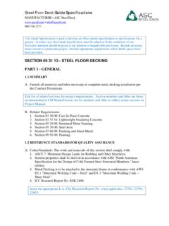 Composite Floor Deck - ASC Steel Deck