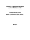 Guide To The British Columbia Labour Relations …