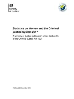 Statistics on Women and the Criminal Justice System 2017