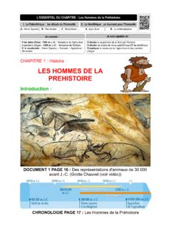 LES HOMMES DE LA PREHISTOIRE - e-monsite