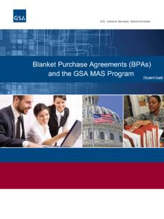 Blanket Purchase Agreements (BPAs) and the GSA MAS …