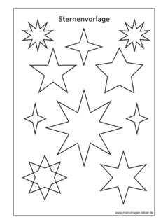 Sternenvorlage - Malvorlagen f&#252;r Kinder zum Ausdrucken