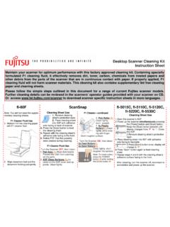 Instruction sheet desktop cleaning kit - Fujitsu