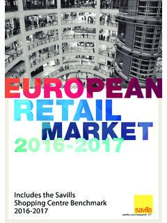 Includes the Savills Shopping Centre Benchmark 2016-2017