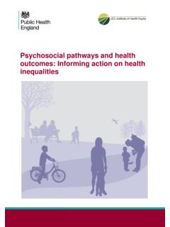 Psychosocial pathways and health outcomes: informing ...
