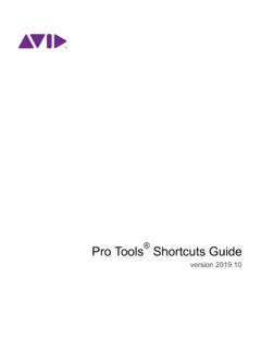 ProTools Shortcuts Guide - Avid Technology