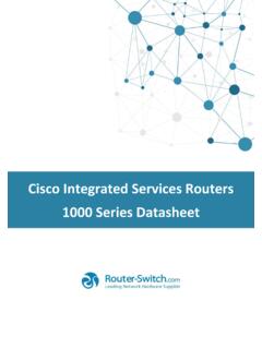 Cisco Integrated Services Routers 1000 Series Datasheet