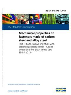 Mechanical properties of fasteners made of carbon steel ...