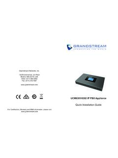 UCM6301/6302 IP PBX Appliance - Grandstream Networks