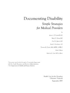 Documenting Disability - National Health Care for the ...