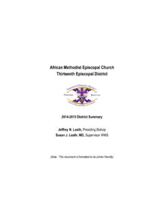 African Methodist Episcopal Church Thirteenth Episcopal ...