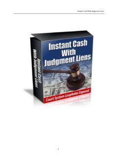 Instant Cash With Judgment Liens - freejudgmentcourse.com