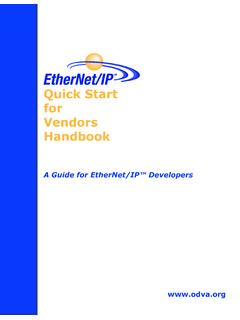 EtherNet/IP Quick Start for Vendors Handbook