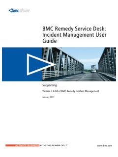 BMC Remedy Service Desk: Incident Management …