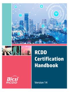 RCDD Certification Handbook - BICSI