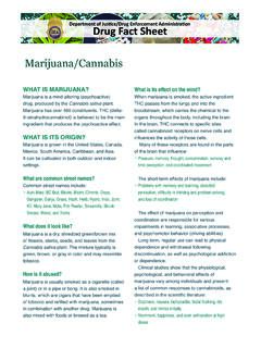 Drug Fact Sheet: Marijuana/Cannabis - DEA