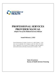 PROFESSIONAL SERVICES PROVIDER MANUAL