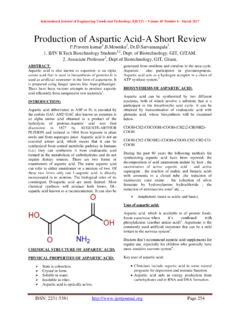 Production of Aspartic Acid-A Short Review