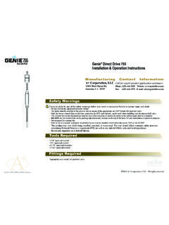 Genie Direct Drive 755 Installation &amp; Operation Instructions