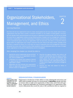 Organizational Stakeholders, CHAPTER 2 …