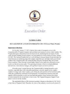 EO 15 - Declaration Of A State Of Emergency Due To Severe ...
