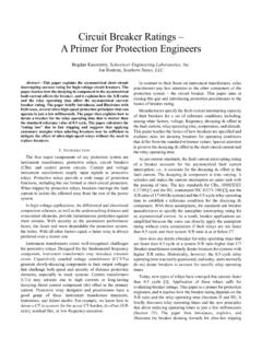 Circuit Breaker Ratings – A Primer for Protection Engineers
