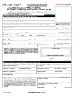 PPTC 153 E : ADULT GENERAL PASSPORT APPLICATION FOR ...
