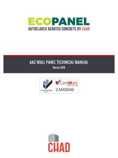 AAC WALL PANEL TECHNICAL MANUAL - Chad Group