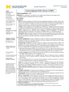 GERD Gastroesophageal Reflux Disease (GERD) Guideline …