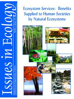 l ssues in Eco Published by the Ecological Society of ...